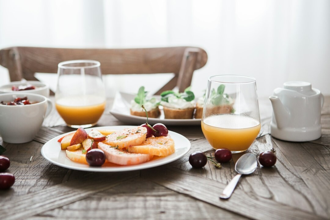 healthy breakfast table setup