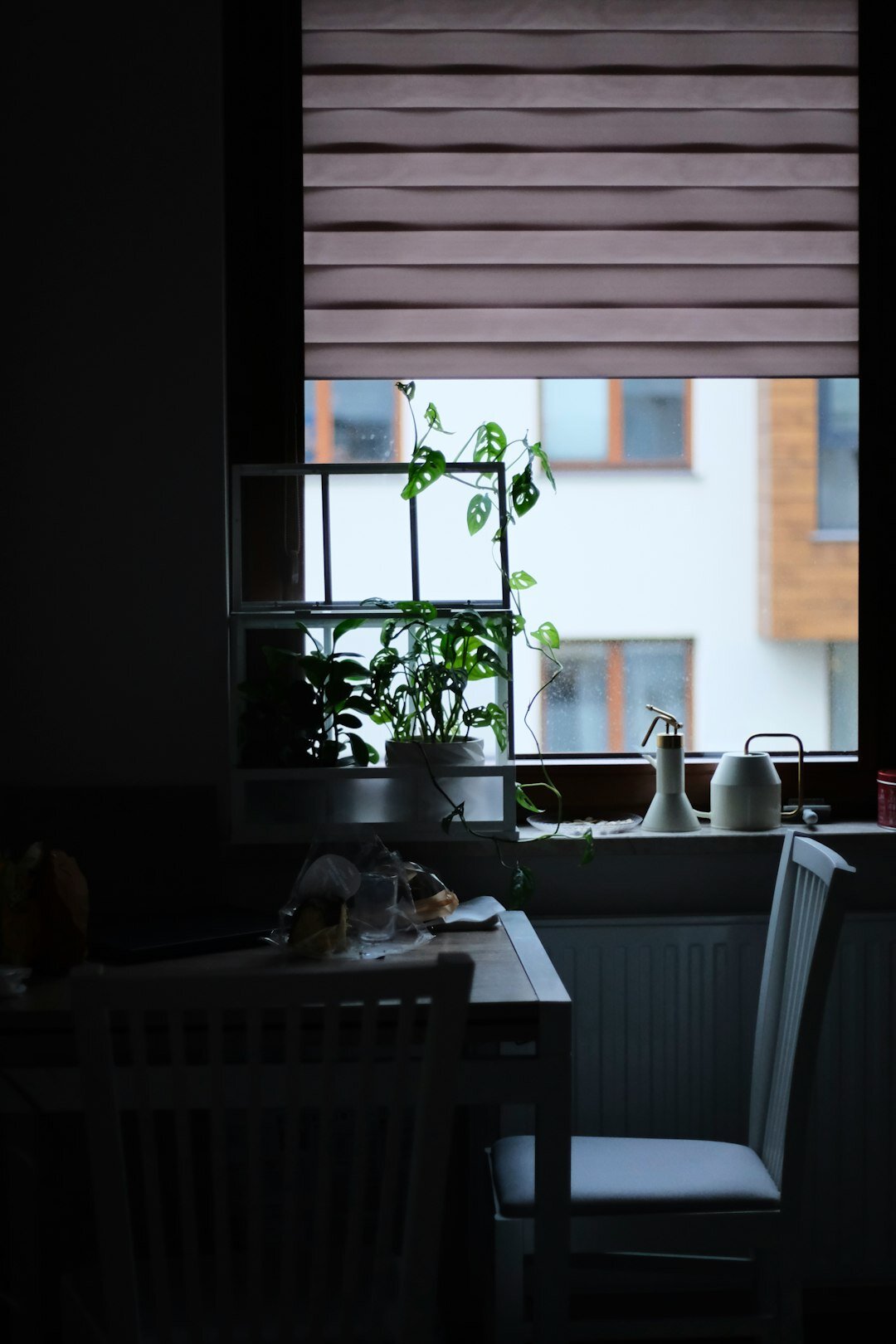 Cozy Czech home kitchen with wooden table and morning light
