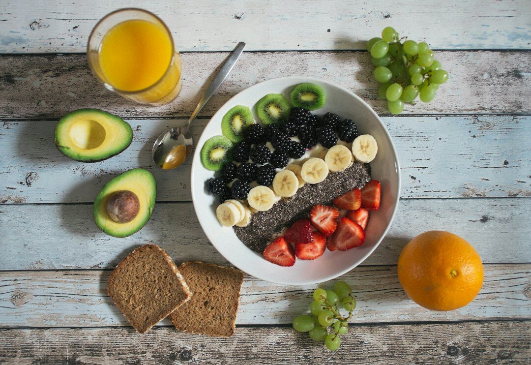 healthy oatmeal bowl with fruits